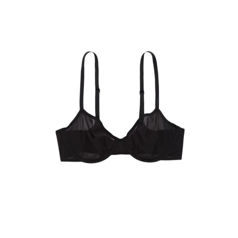 Smoothez by aerie The Full Coverage Mesh Bra - Black 34C